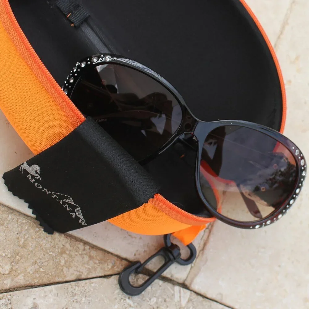 Montana West Sunglasses in Coffee w/Turquoise Flower Concho Accents